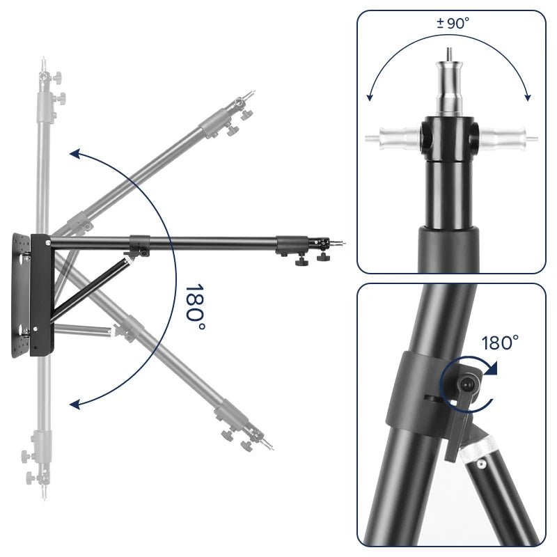 22" LED Ring Light with Wall - Mount Boom Arm - Influence Supply