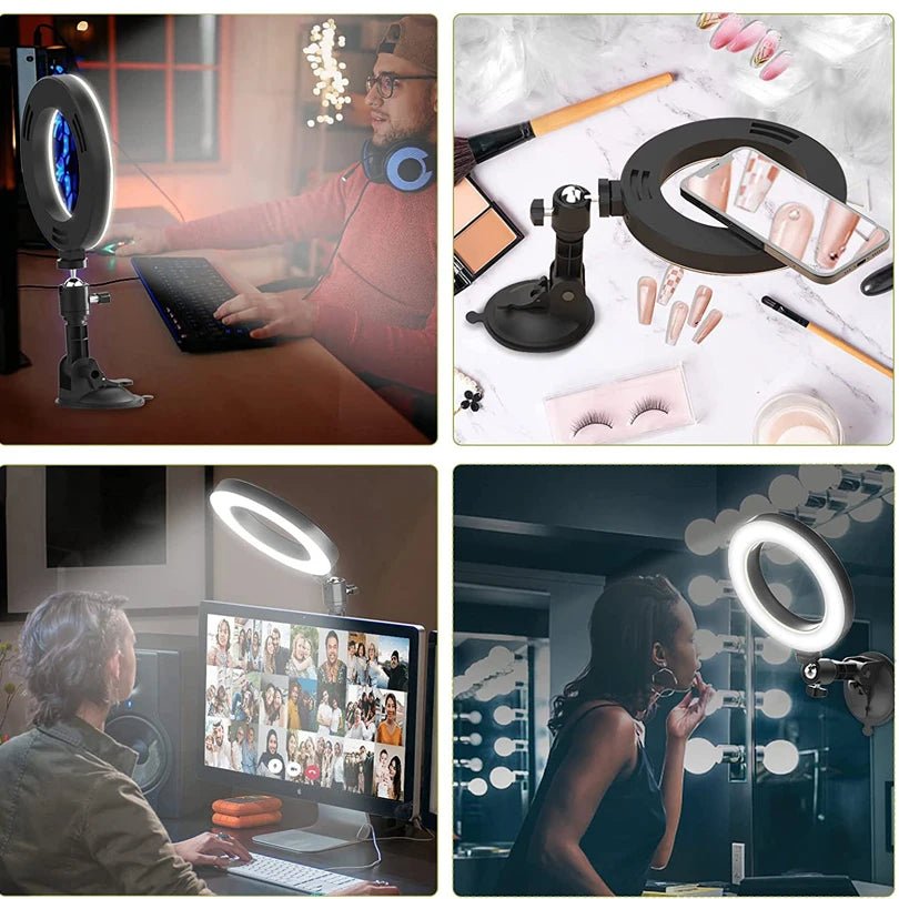 Video Conference Lighting Kit with 16cm Ring Light - Influence Supply